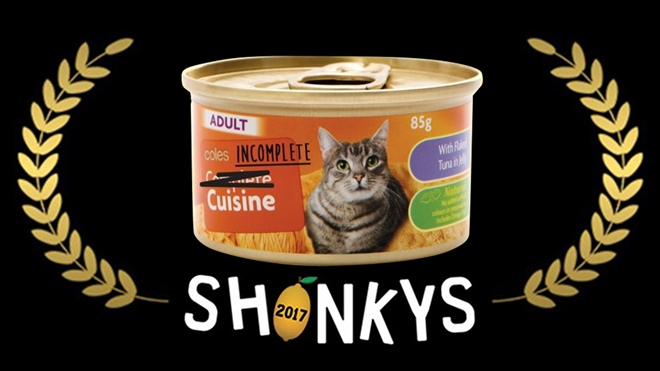 shonkys 2017 coles cat food